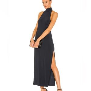 HALTER TURTLE SIDE SLIT GOWN